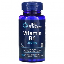 Витамины Life Extension Витамин B6 250 мг 100 капсул